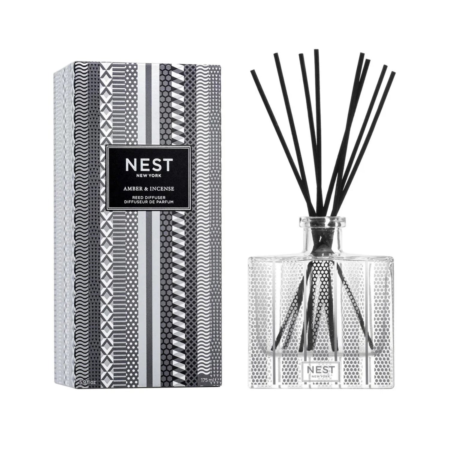 NEST New York Amber & Incense Reed Diffuser 175 mL with warm, rich fragrance to create a cozy and elegant home ambiance.


1/2










