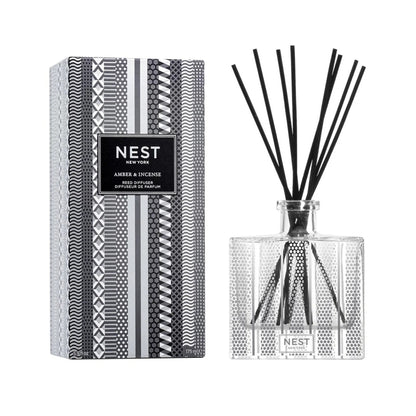 NEST New York Amber & Incense Reed Diffuser 175 mL with warm, rich fragrance to create a cozy and elegant home ambiance.


1/2









