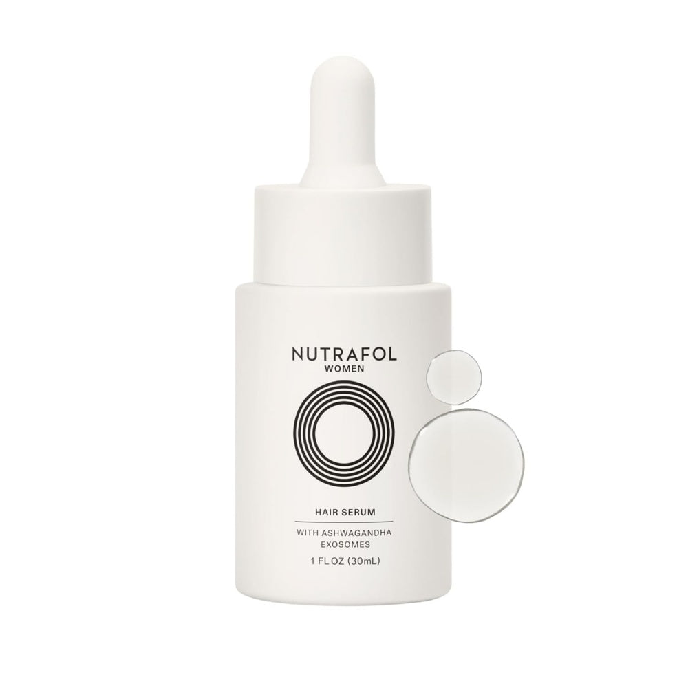 Nutrafol Hair Serum 30 mL bottle for strengthening and nourishing hair.