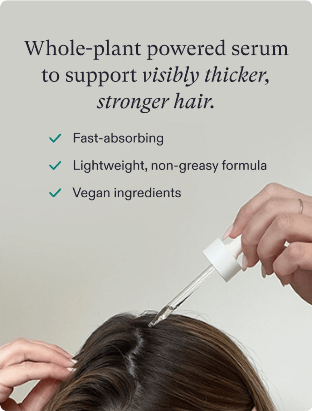 Nutrafol Hair Serum 30 mL bottle with advanced formula to nourish, strengthen, and revitalize hair for a healthier look.