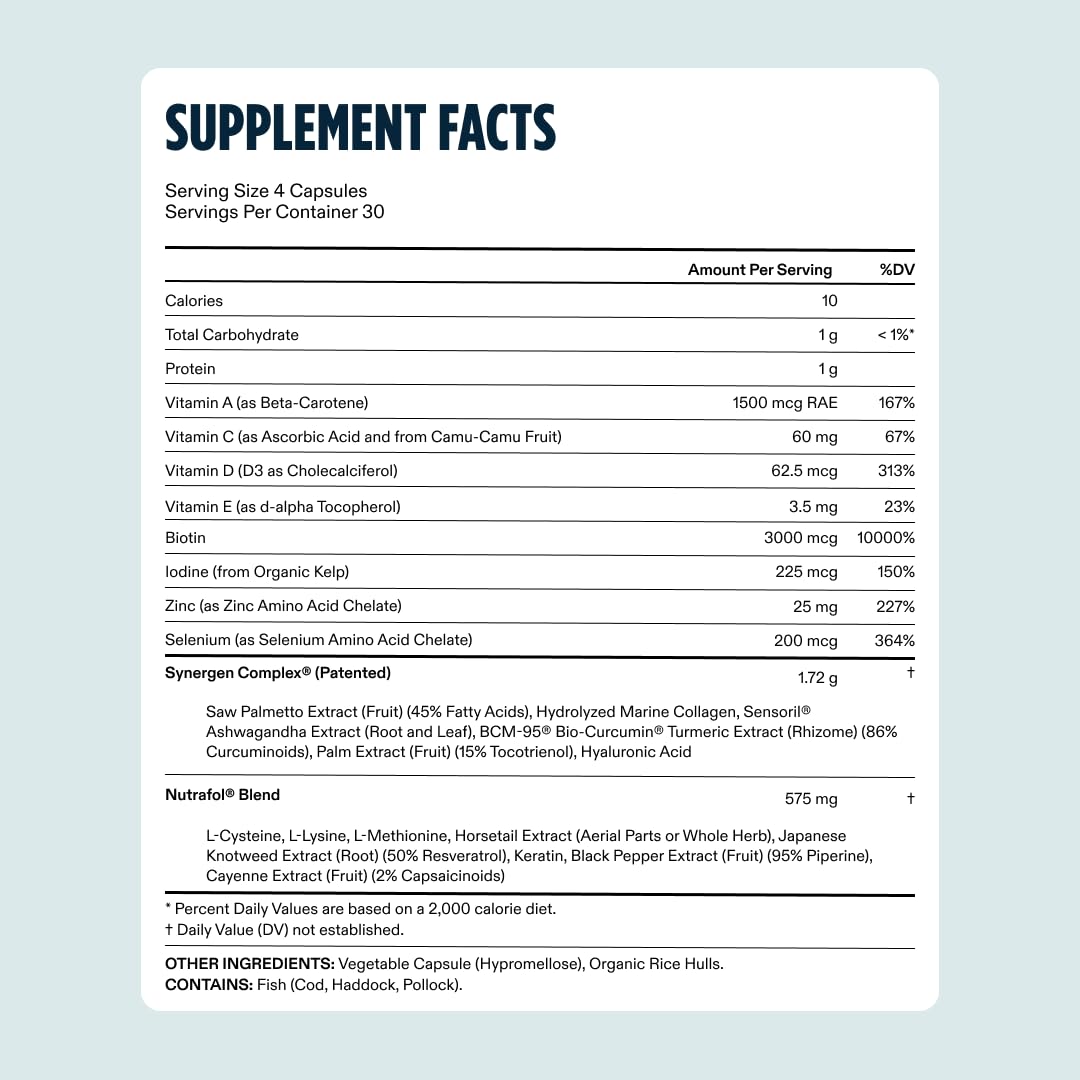 Nutrafol Men’s Hair Growth Supplement 3-Month Supply – promotes healthy hair