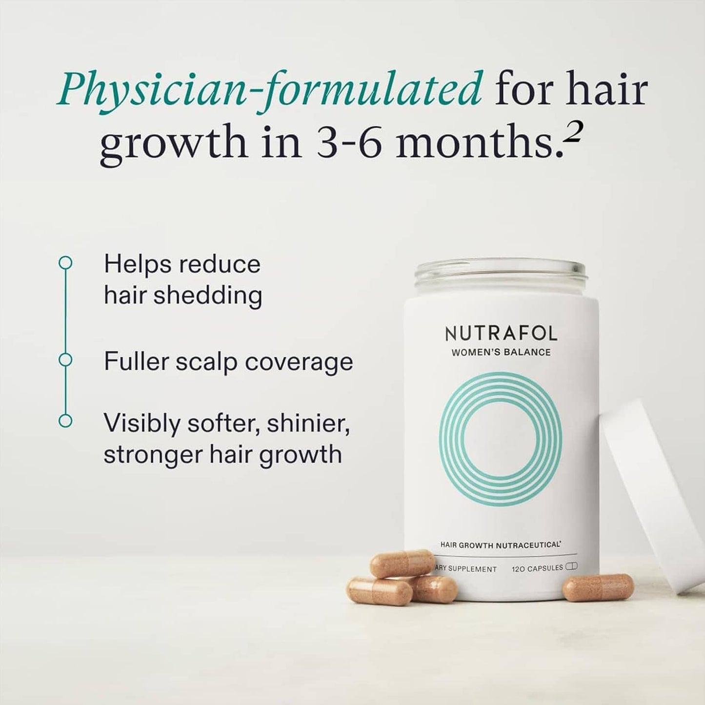 Nutrafol Women’s Balance Hair Growth Pack – 3-month supply for hair health and growth