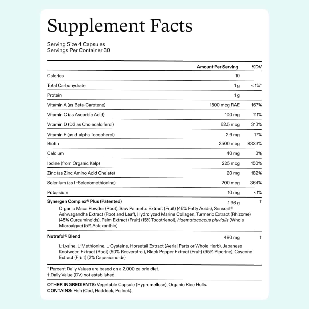 Nutrafol Women’s Balance Hair Growth Pack – natural hair growth supplement for women