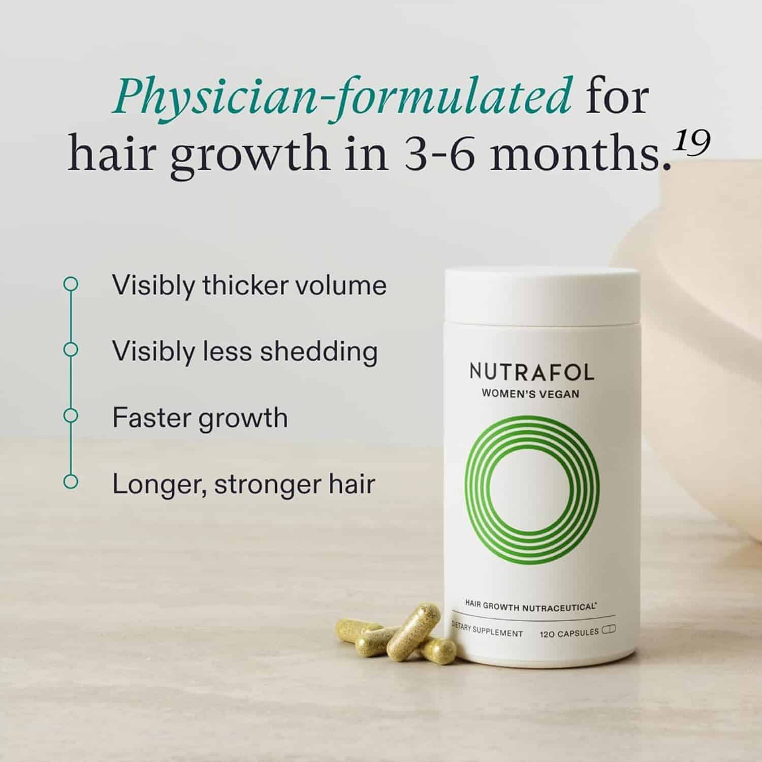 Nutrafol Women’s Vegan Hair Growth Supplement Pack – vegan-friendly hair growth support








