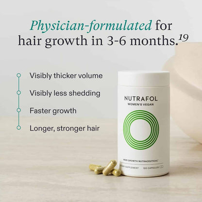 Nutrafol Women’s Vegan Hair Growth Supplement Pack – vegan-friendly hair growth support








