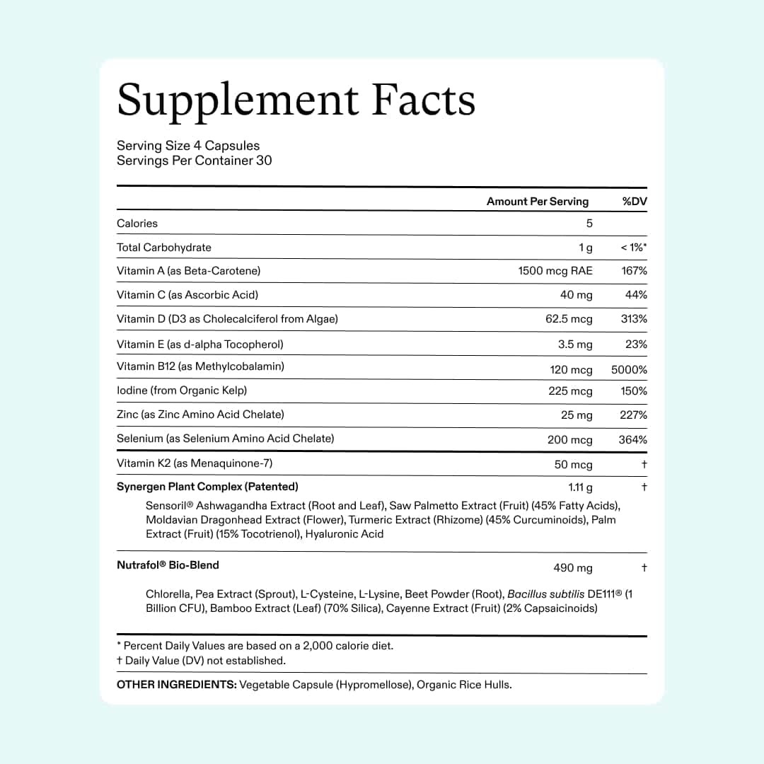 Nutrafol Women’s Vegan Hair Growth Supplement Pack – promotes thicker, healthier hair naturally