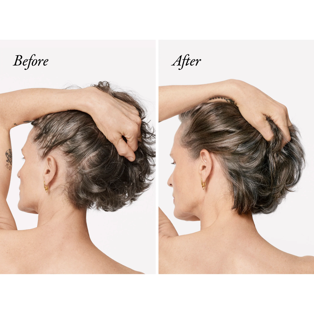Oribe Serene Scalp Densifying Treatment Spray for promoting healthy, fuller hair.