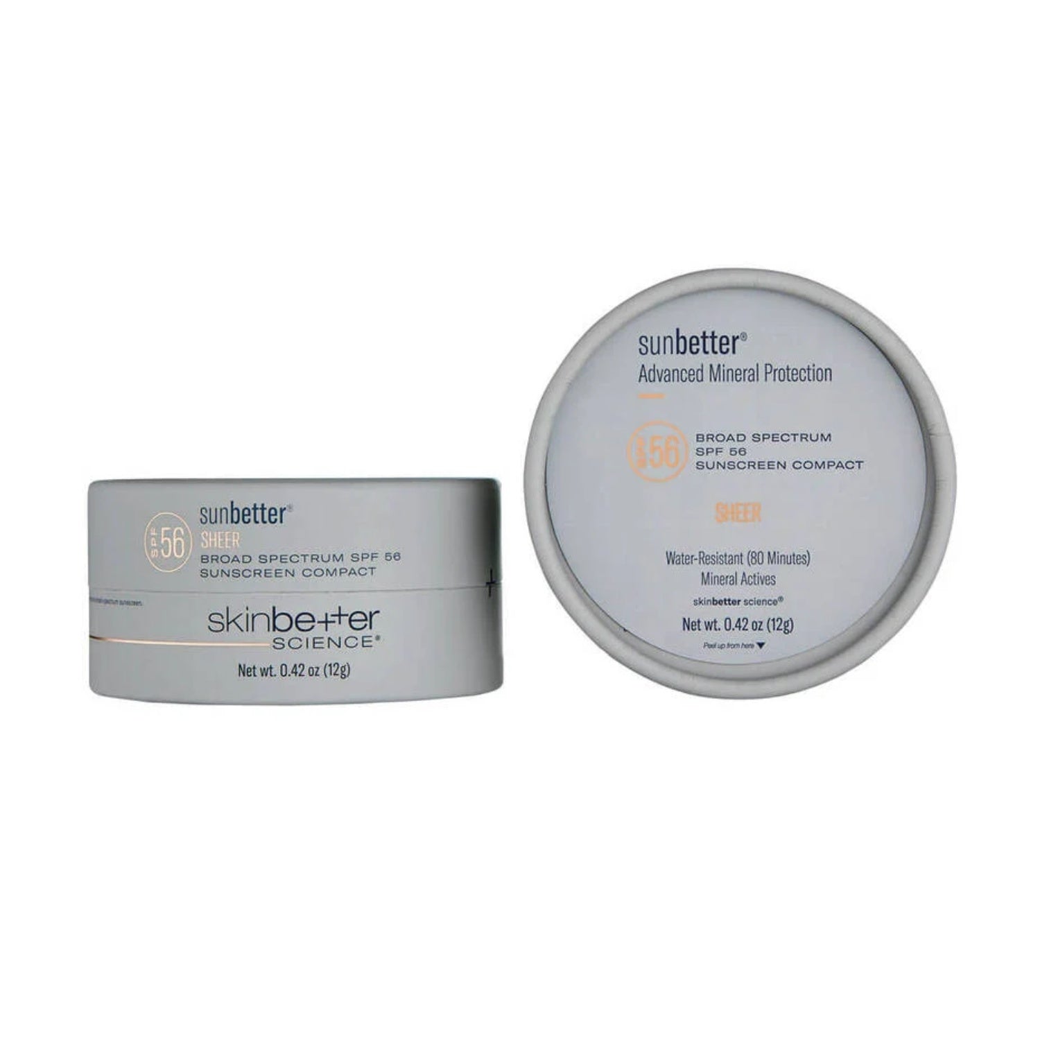 Skinbetter SunBetter SHEER SPF 56 Sunscreen Compact 0.42 Oz for daily sun protection with a lightweight, natural finish.