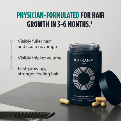 Nutrafol Men’s Hair Growth Supplement 3-Month Supply – promotes thicker, healthier hair naturally