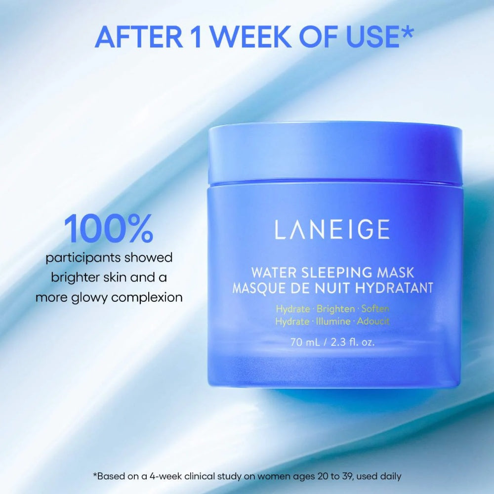 Laneige Water Sleeping Mask 2.3 Oz for deep overnight hydration with niacinamide and squalane.